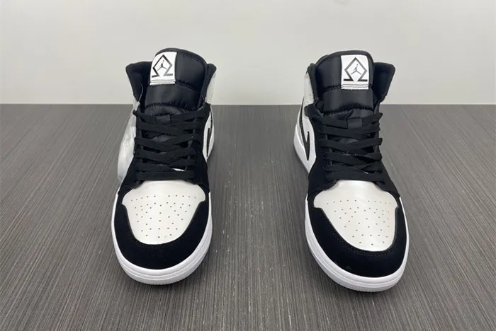 air jordan 1 mid white black Di*m*nd dh6933-100
