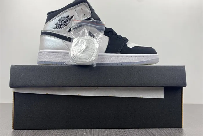 air jordan 1 mid white black Di*m*nd dh6933-100