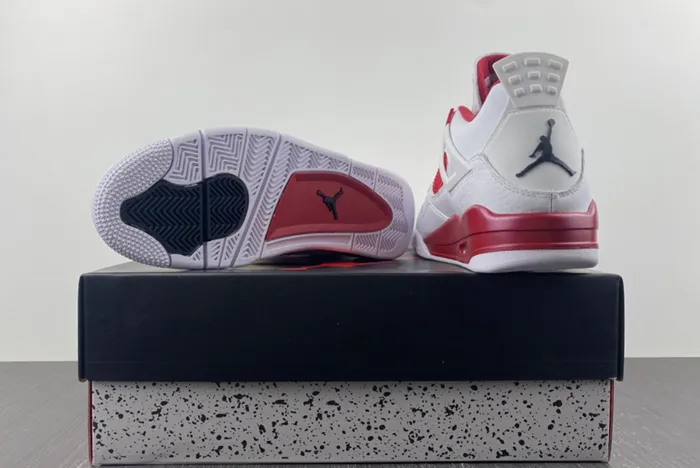 Air Jordan 4 Retro White Black Gym Red 308497 106
