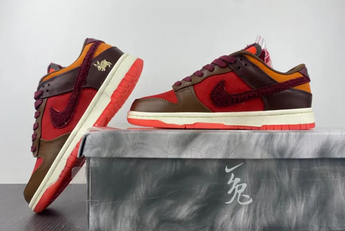 Nike Dunk Low Year Of The Rabbit Orange Brown FD4203-661