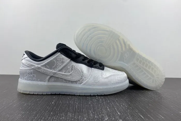 CLOT fragment Nike Dunk Low Colorway White/Black FN0315-110