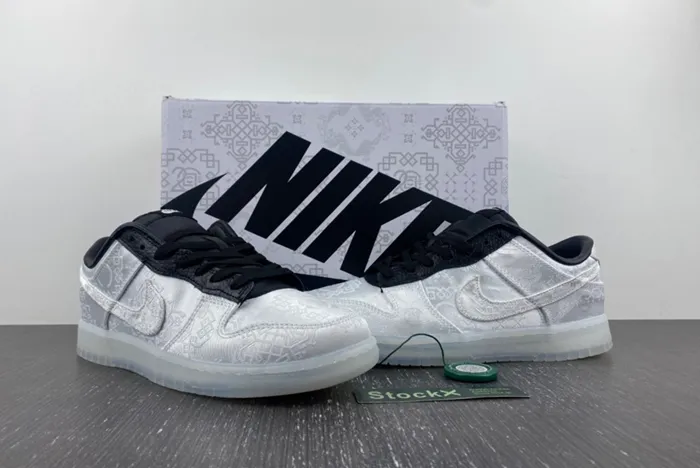 CLOT fragment Nike Dunk Low Colorway White/Black FN0315-110